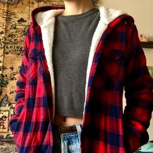 Boston Traders Plaid Button Up Jacket